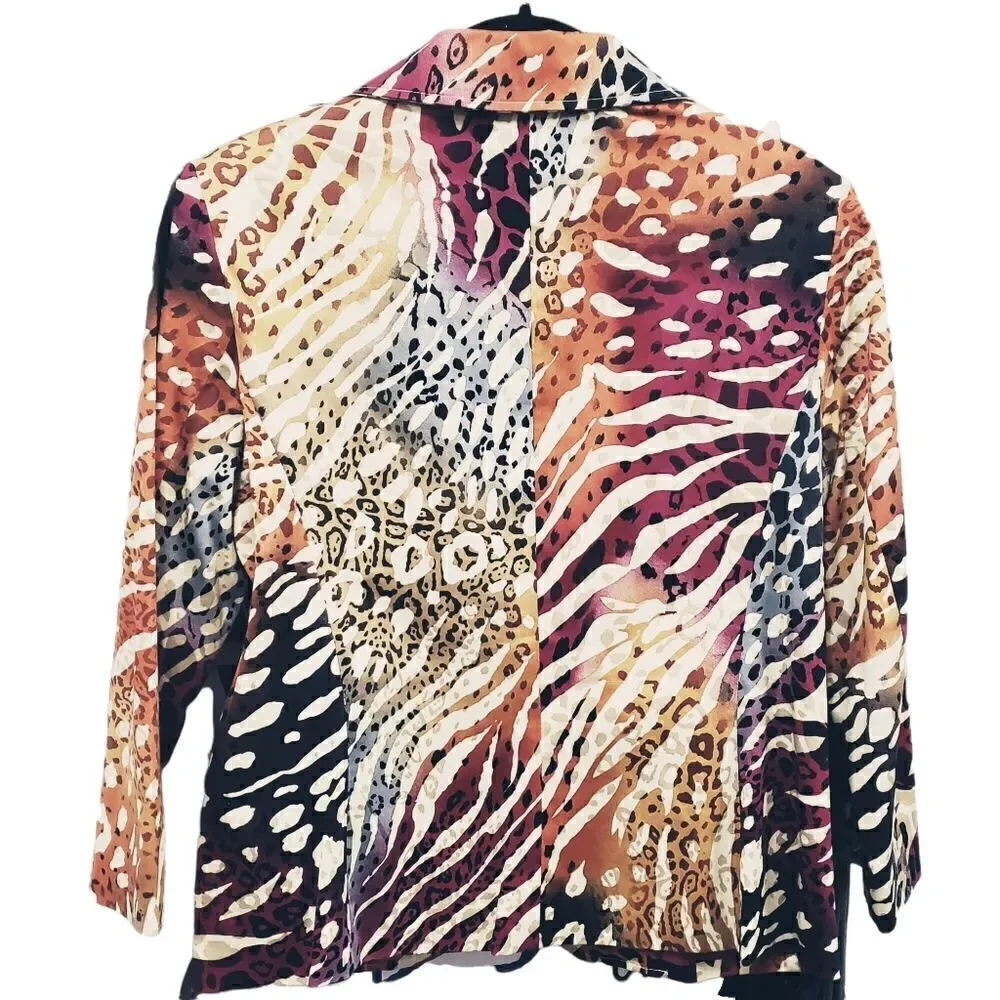 Transitions Multicolored Blazer Size 4